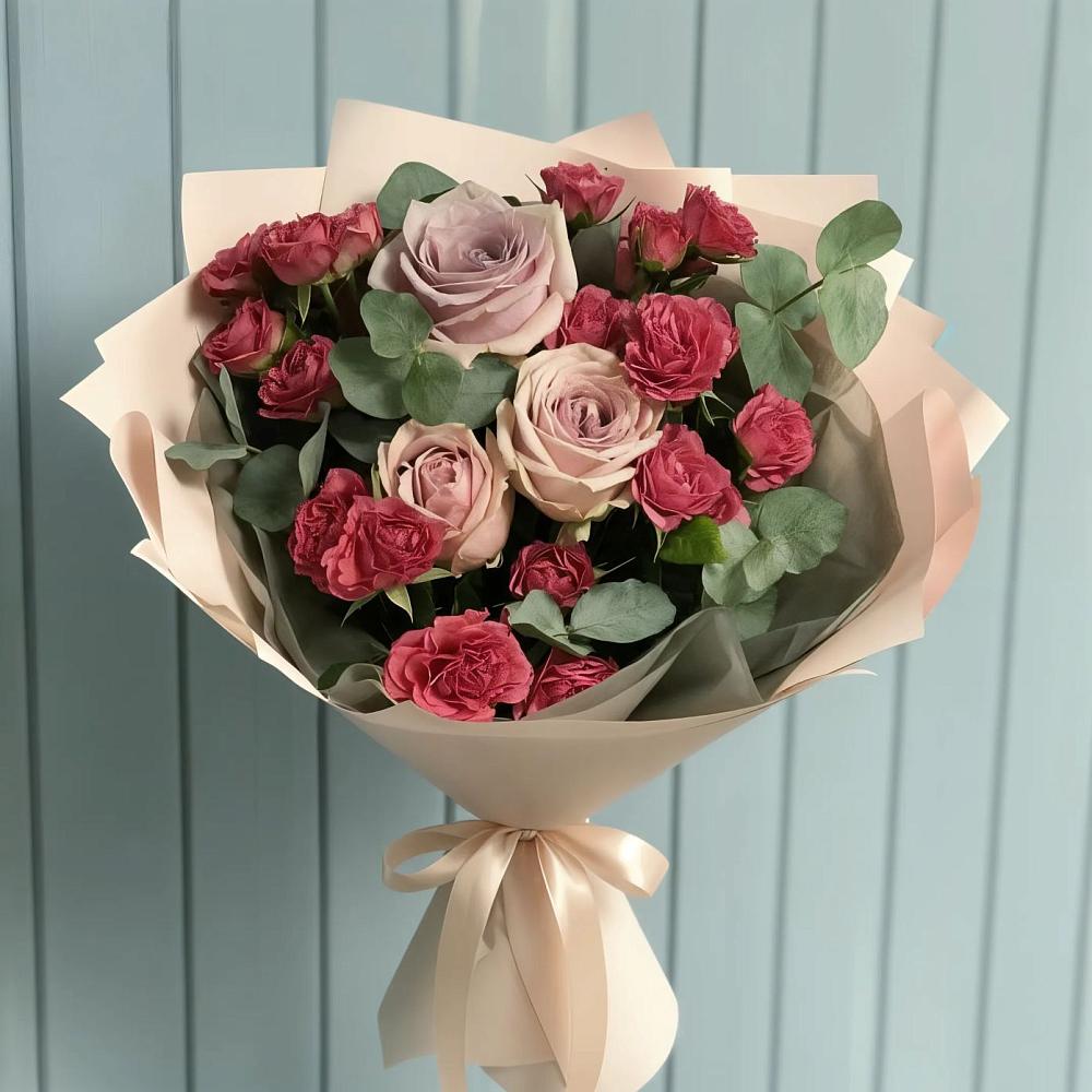 Букет цветов из: Гвоздики и Розы в Чекалине