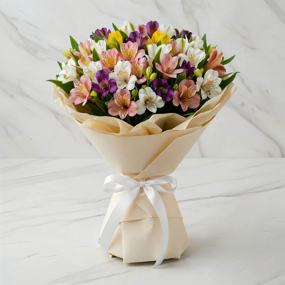 Букет цветов из: Альстромерии в Чекалине