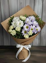 Букет цветов из:  Хризантемы и Розы #REPLACE_PRED# Чекалине