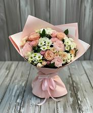 Букет цветов из:  Гвоздики, Розы и Хризантемы в Чекалине