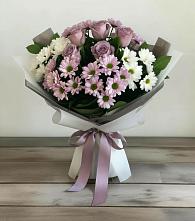 Букет цветов из:  Хризантемы и Розы в Чекалине
