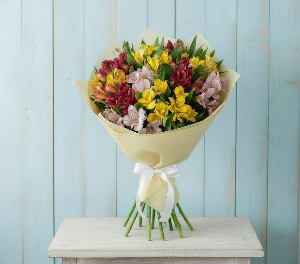 Букет цветов из: Альстромерии в Чекалине