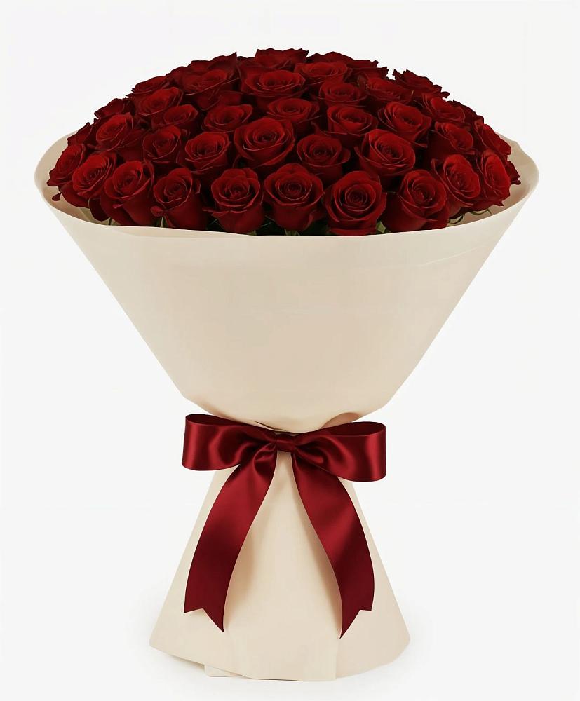 Букет 101 Бордовая роза Блэк Бакарра в Чекалине