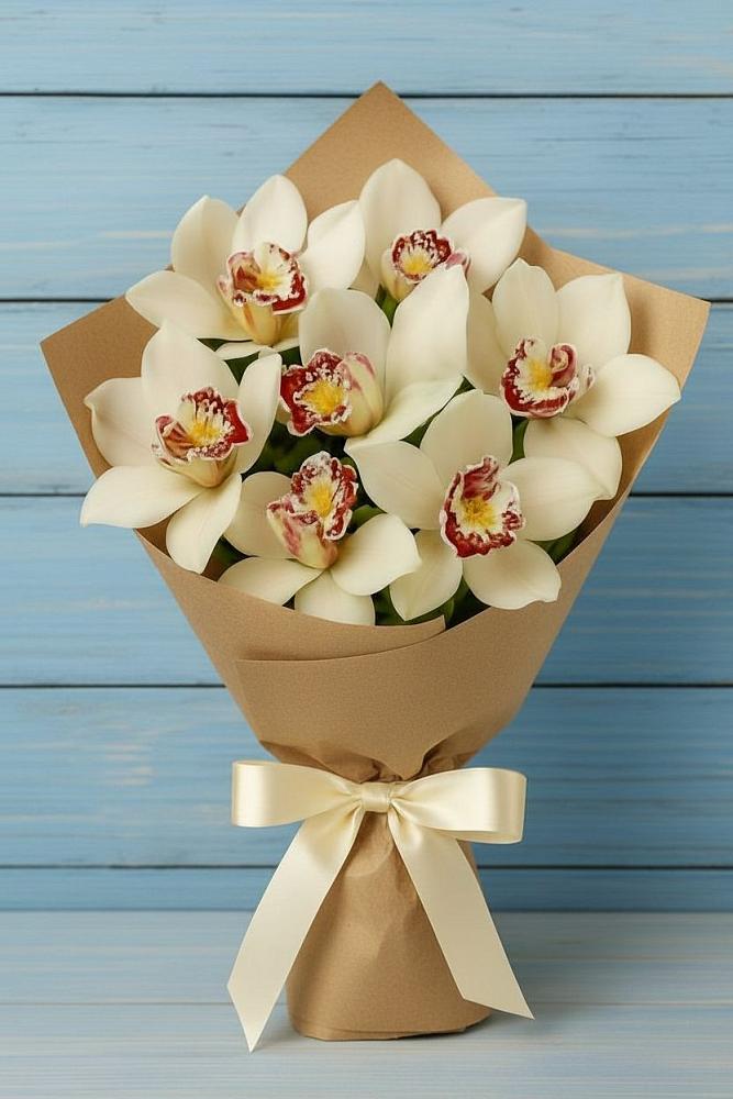 Букет цветов из: Орхидеи и Розы в Чекалине